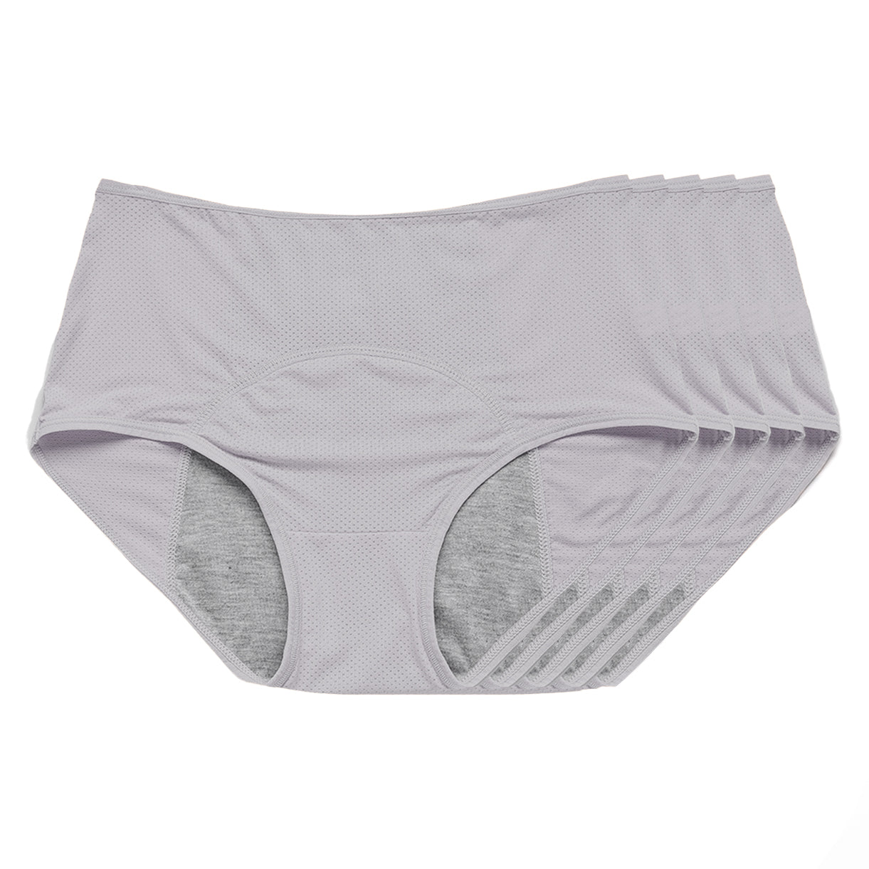 Comfy & Discreet Leakproof Underwear 10-Pack (Gray)
